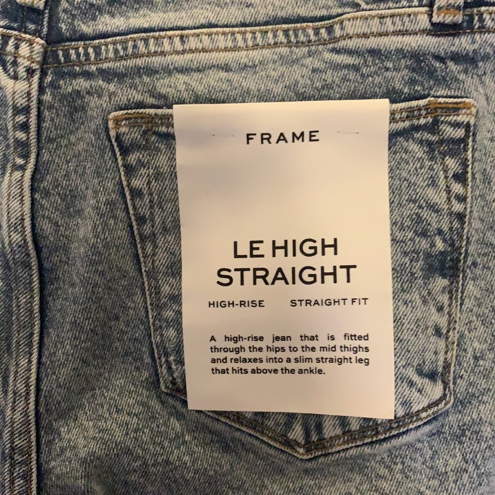 FRAME Le High Straight👖Stonewashed